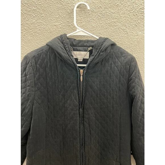 Womens Breckenridge Black Quilted Hooded Zip Up Jacket Size Small - Picture 2 of 12